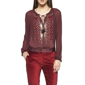 Altuzarra for Target Sheer Peasant Blouse